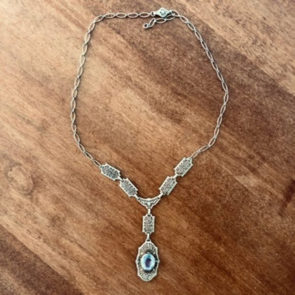 VTG Art Deco Era c. 1918 Pendant Necklace with Gem